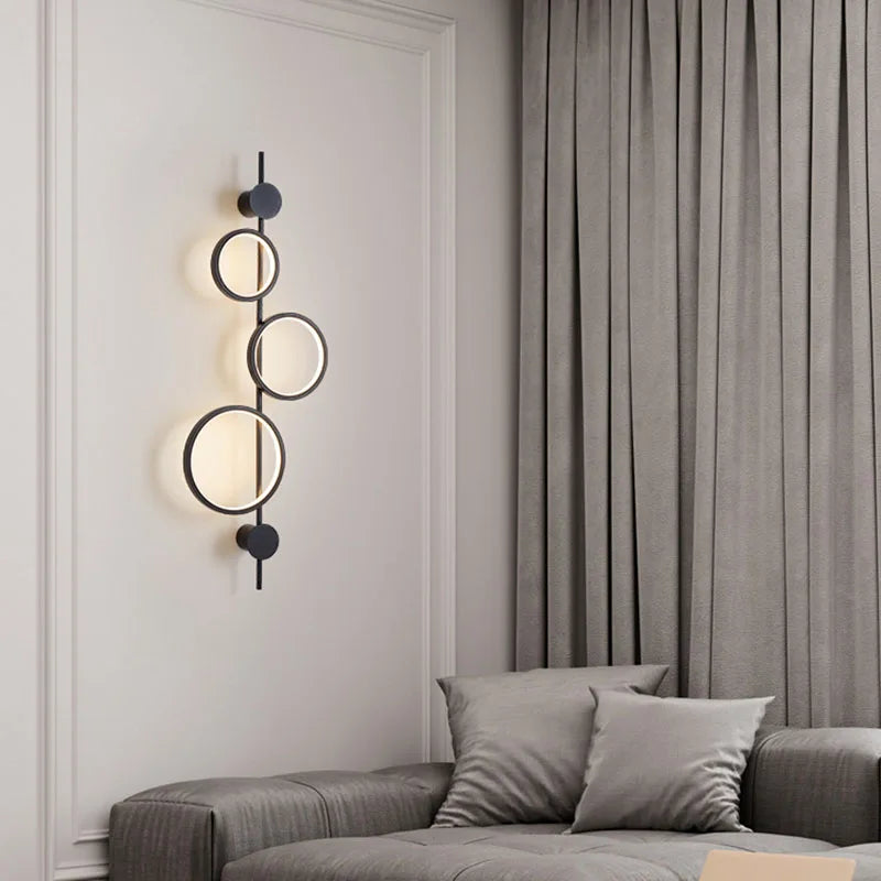 Nordic 3 Rings Wall Lights for Parlor Bedroom by Afralia™