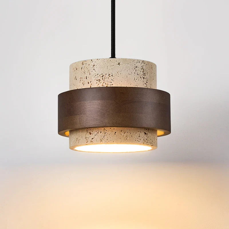 Afralia™ Trivertine LED Pendant Light - Mid Century Modern Style for Bedroom and Dining Room