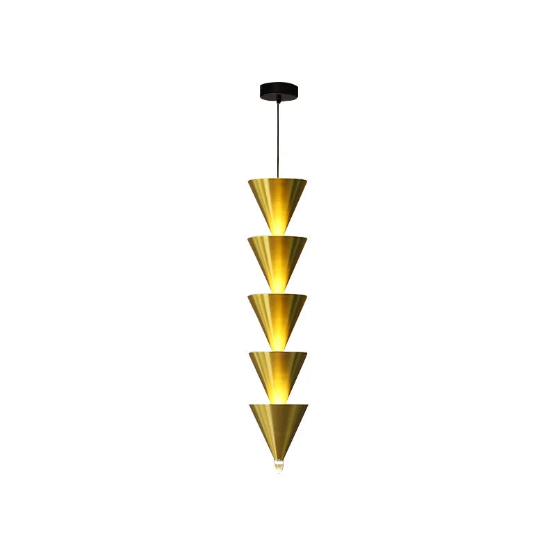 Afralia™ Cream Bedroom Chandelier: Minimalist Designer Conical Long Line Branched Light Fixture