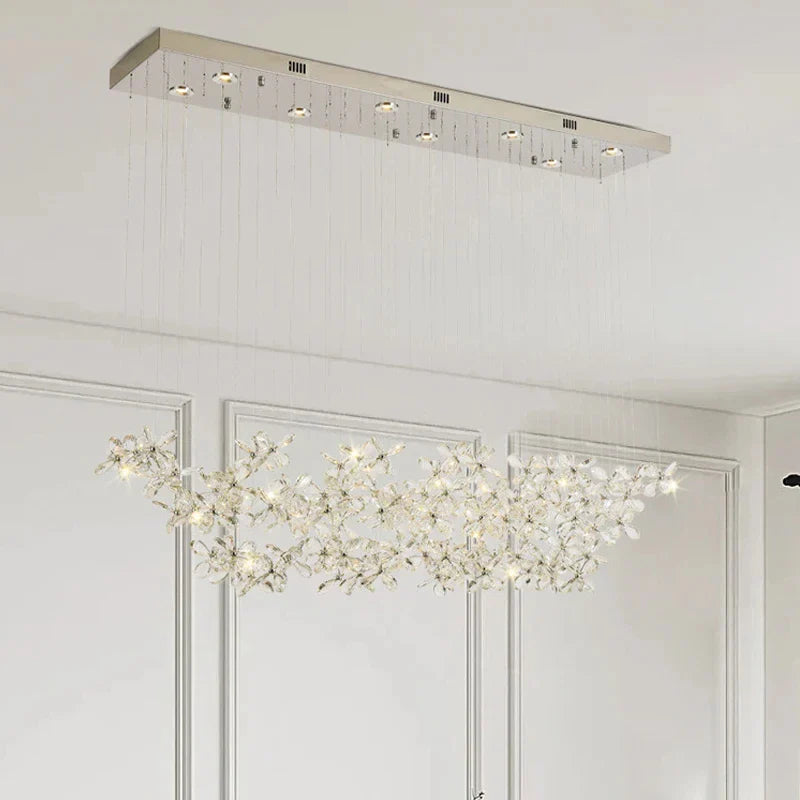 Afralia™ Flower Crystal LED Chandelier - Large Modern Luxury Decorative Lighting
