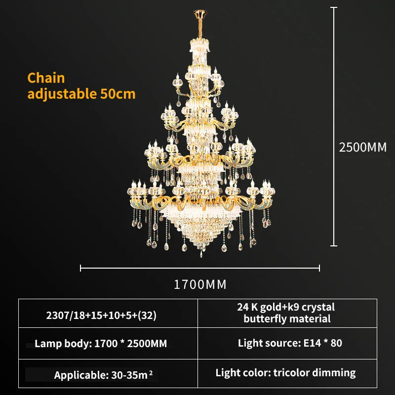Afralia™ Crystal Candle Chandelier for Luxury Living Room, Bedroom, and Dining Room