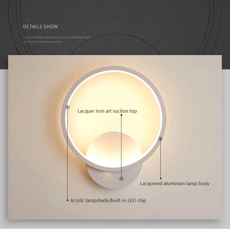 Afralia™ Modern LED Wall Lamp - Minimalist Creative Sconce for Bedroom and Living Room Decor