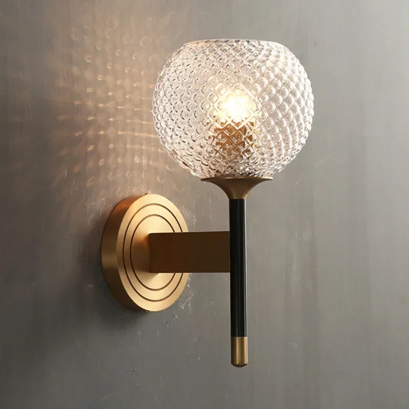 Afralia™ Copper Wooden Frame Wall Light with Hemp Rope - Creative Living Room Decor