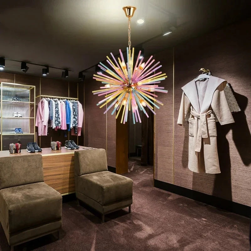 Afralia™ Nordic Sphere Rainbow Chandelier - Dandelion Pendant Light - Kitchen Accessory