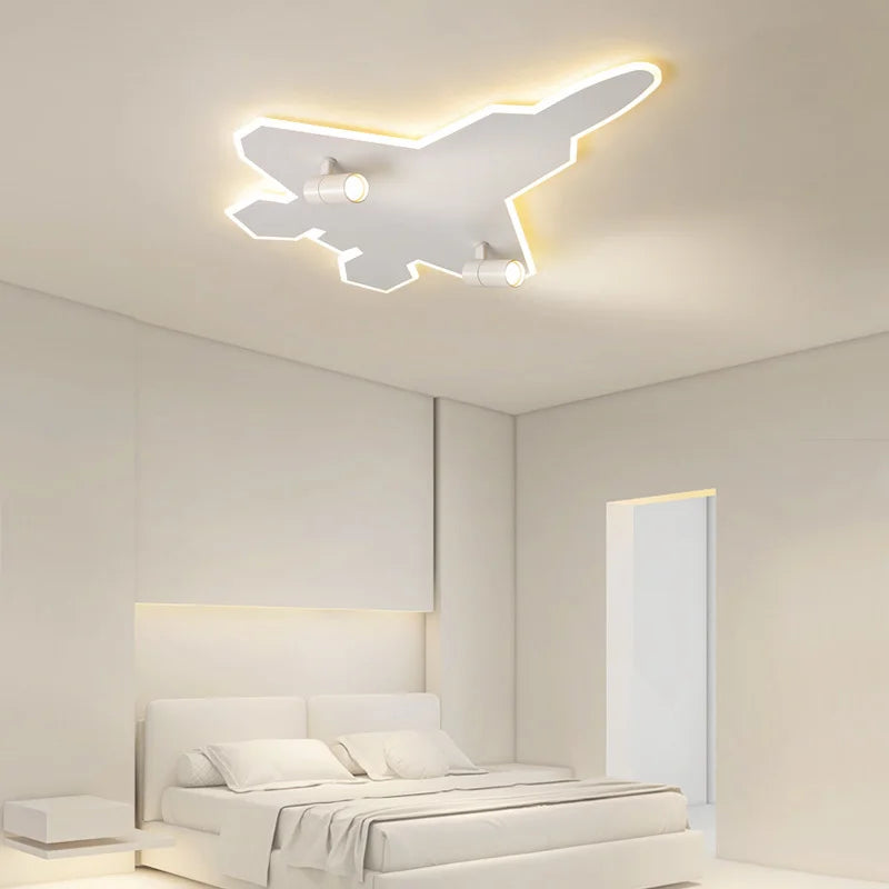 Afralia™ Kids Ceiling Lights Cartoon Boys Bedroom Creative Eye Protection LED Lighting