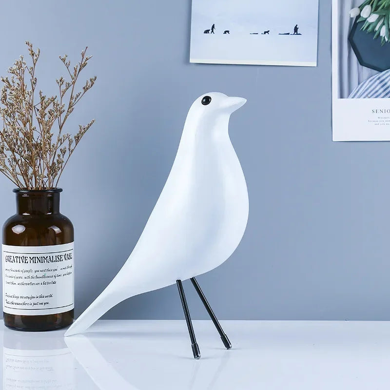 Afralia™ Bird Peace Dove Geometric Statue Resin Craft Home Decoration