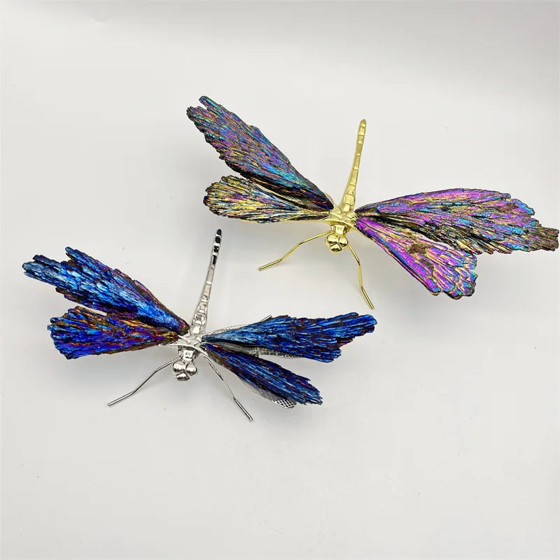 Afralia™ Crystal Dragonfly Handmade Natural Crystal Decorative Figurines
