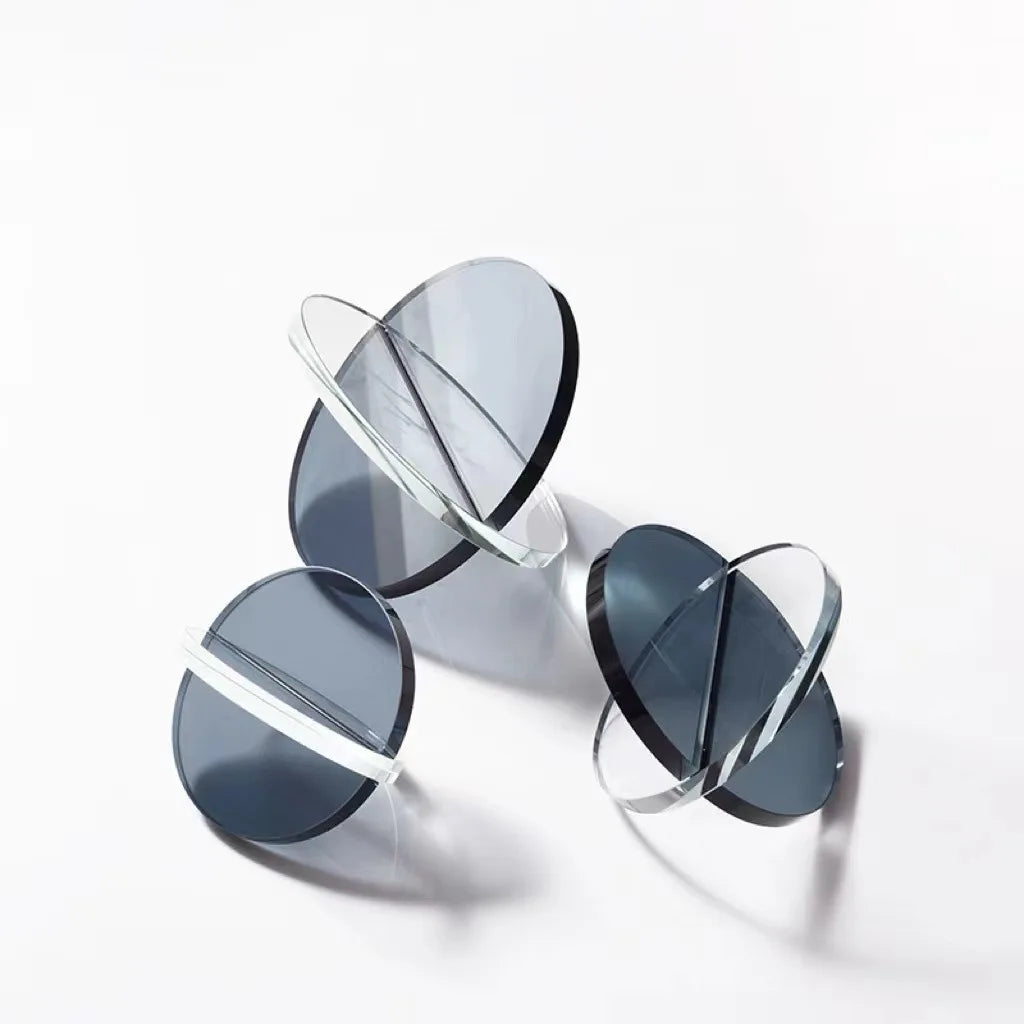 Afralia™ Intersect Glass Ball Semicircle Decoration - Transparent Geometric Home Decor