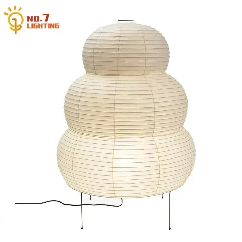 Afralia™ Noguchi Style Rice Paper LED Floor Lamp for Modern Decor
