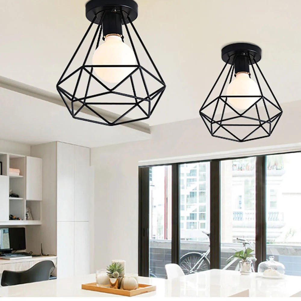Afralia™ Industrial Vintage Ceiling Light for Living Room Kitchen Restaurant