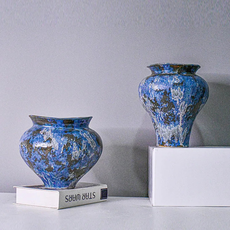 Afralia™ Handcrafted Chinese Porcelain Vase Home Decor Flower Arrangement Accessory