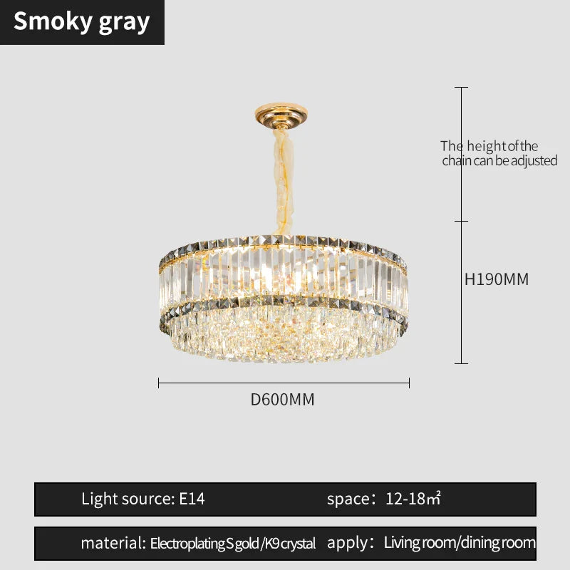 Afralia™ Crystal Chandelier: Elegant Modern Lighting for Living Room, Bedroom, and Restaurant.