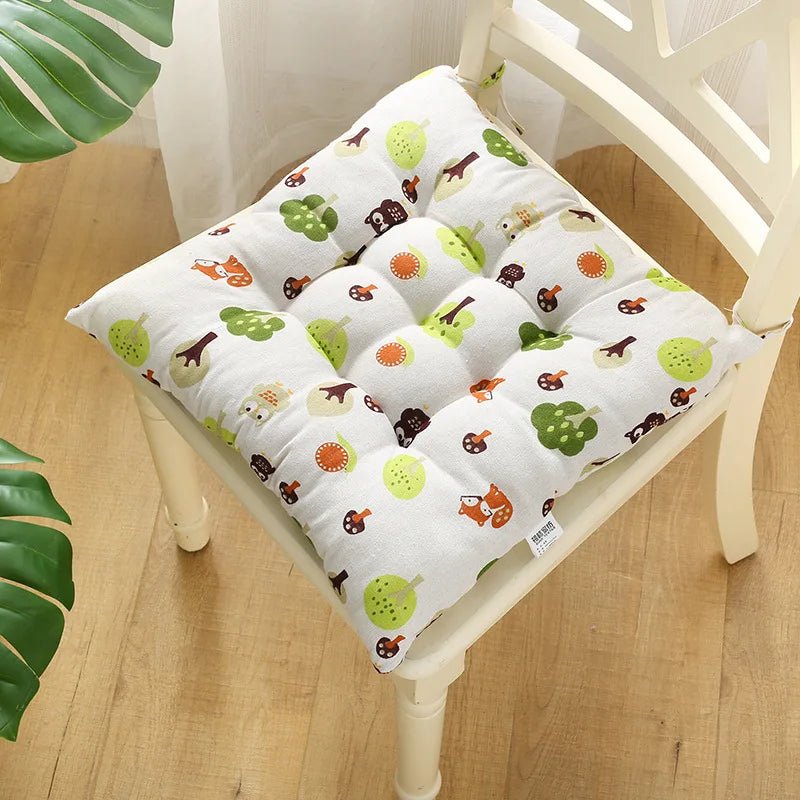Afralia™ Square Cotton Upholstery Chair Cushion for Office, Home, Car, Garden, or Lounge