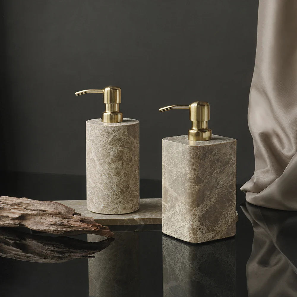 Afralia™ Marble Bathroom Accessories Set Soap Dish Soap Holder Vanity Tray