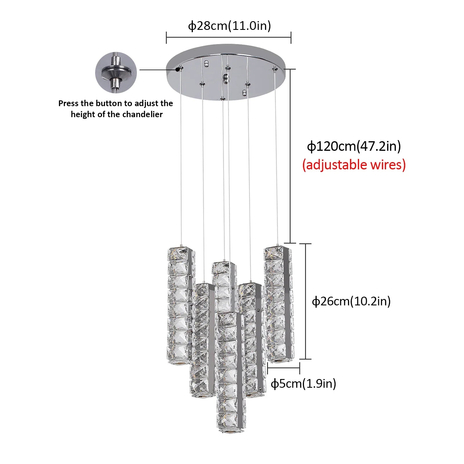 Afralia™ Nordic K9 Crystal Ceiling Chandelier: Modern Luxury LED Lighting Fixture for Home Decor