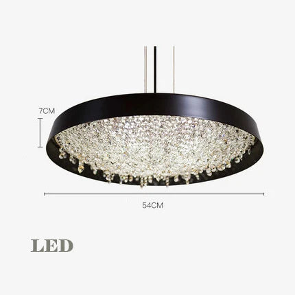 Afralia™ Clear Crystal Pendant Light Chandelier for Living Room & Bedroom