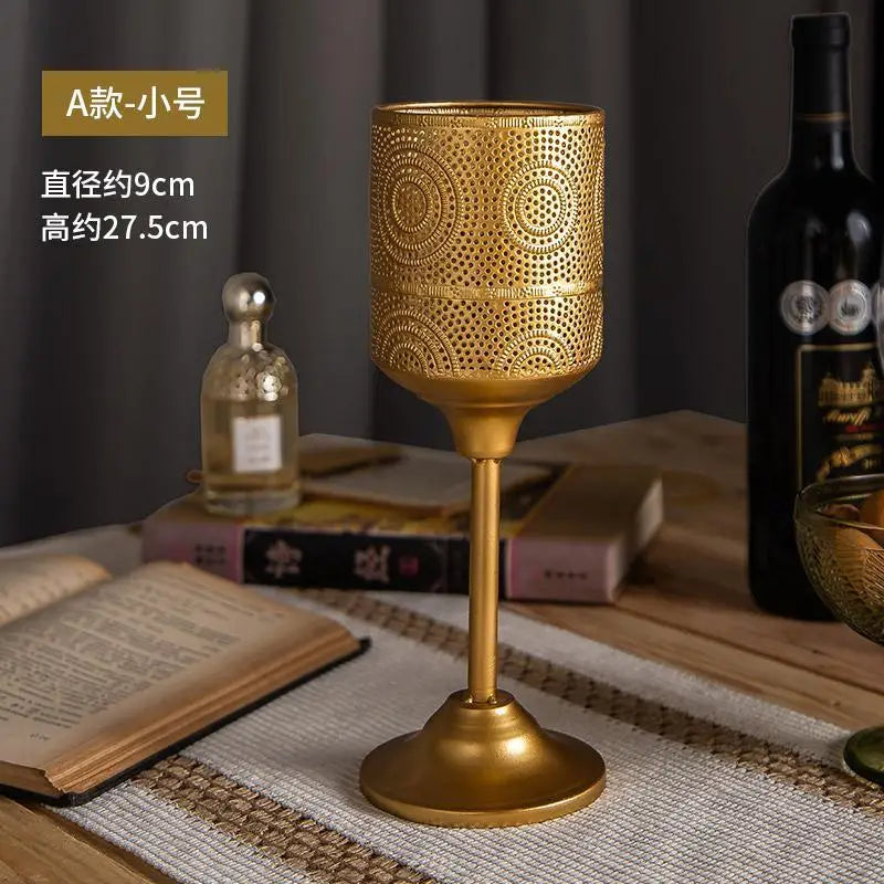 Afralia™ Romantic Wrought Iron Candlestick for Elegant Home Decor & Candlelit Dinners