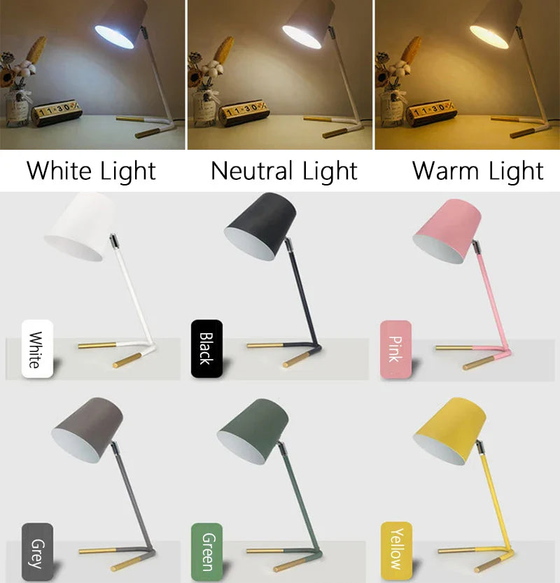 Afralia™ Modern Nordic LED Table Lamp for Study Bedroom Parlor Hotel Reading