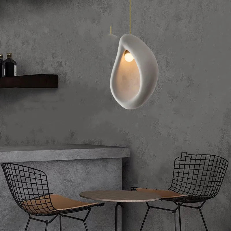 Afralia™ White Resin LED Pendant Light - Modern Minimalist Nordic Style