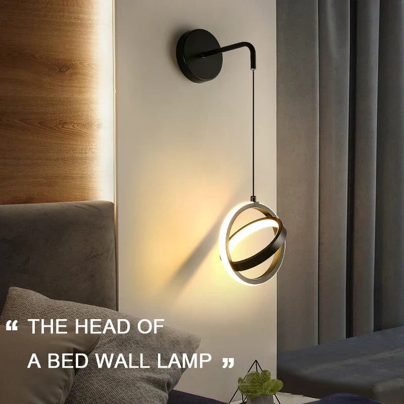 Afralia™ Nordic LED Wall Lamp for Bedroom Living Room Sconce Lighting