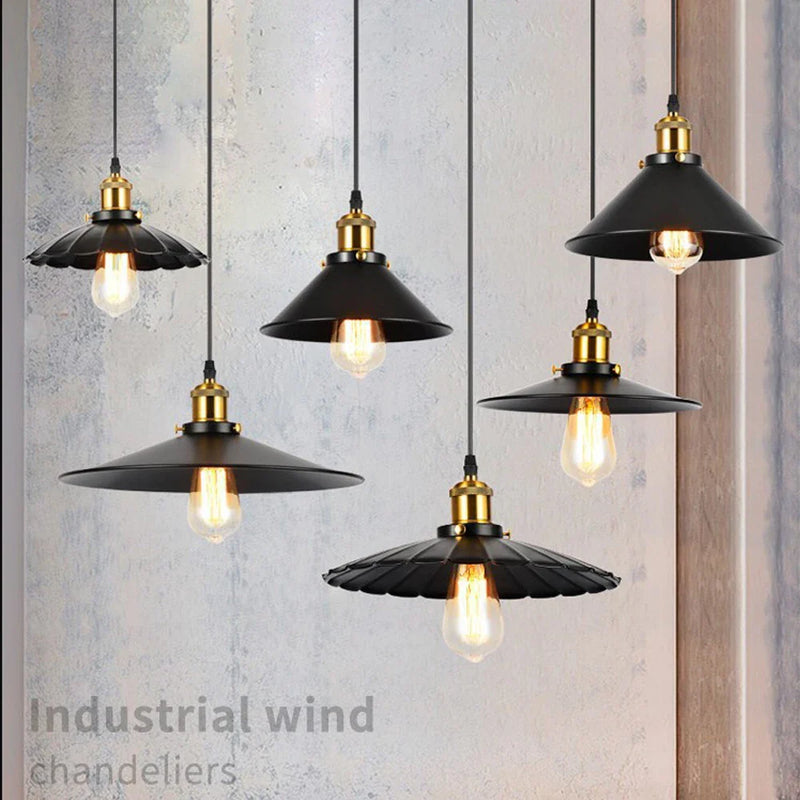 Afralia™ Industrial Loft Chandelier Pendant Lamp LED Edison Vintage Hanging Light