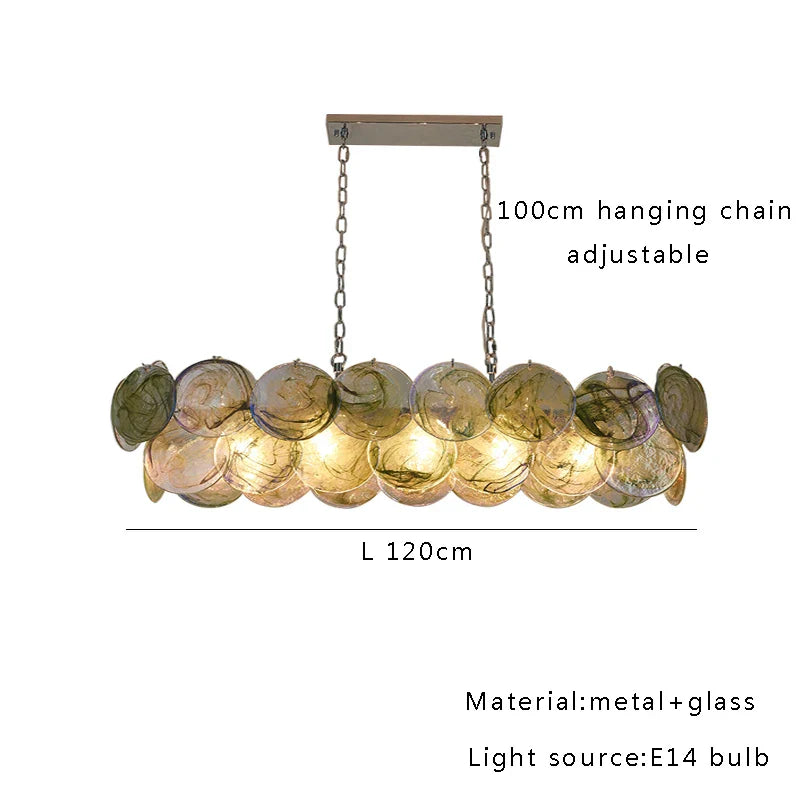 Afralia™ Pink Glass Italian Style Chandelier for Living Room, Dining Room, Girls Room