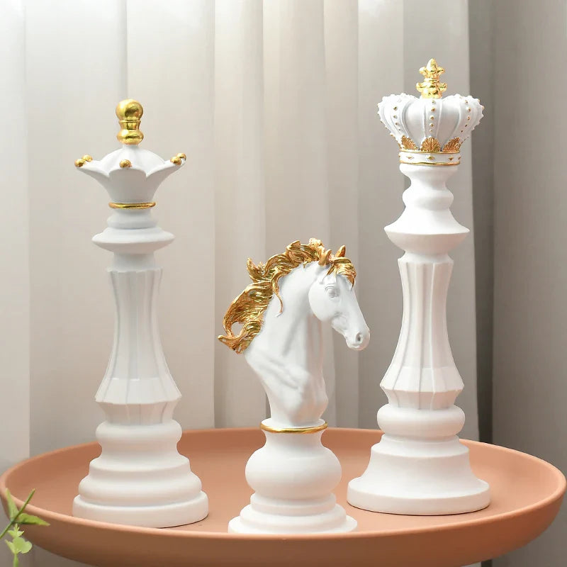 Afralia™ Retro Resin International Chess Figurine for Home Decor