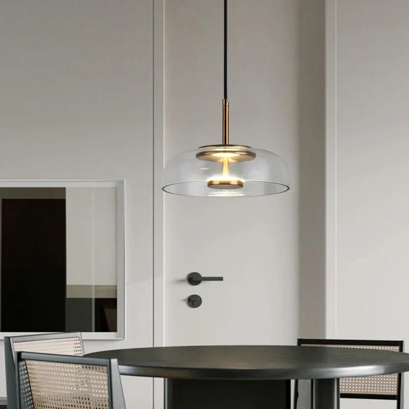 Afralia™ Glass Pendant Lights LED Modern Dining Room Nordic Restaurant Hanging Lamp