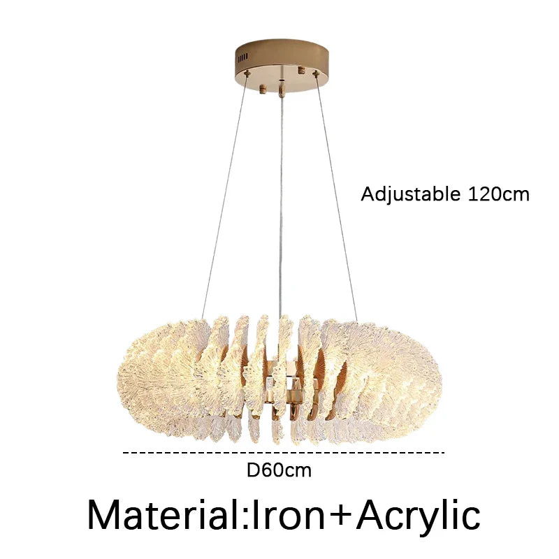 Afralia™ Modern Coral Flower Acrylic Chandelier LED Suspension Luminaire for Dining Room