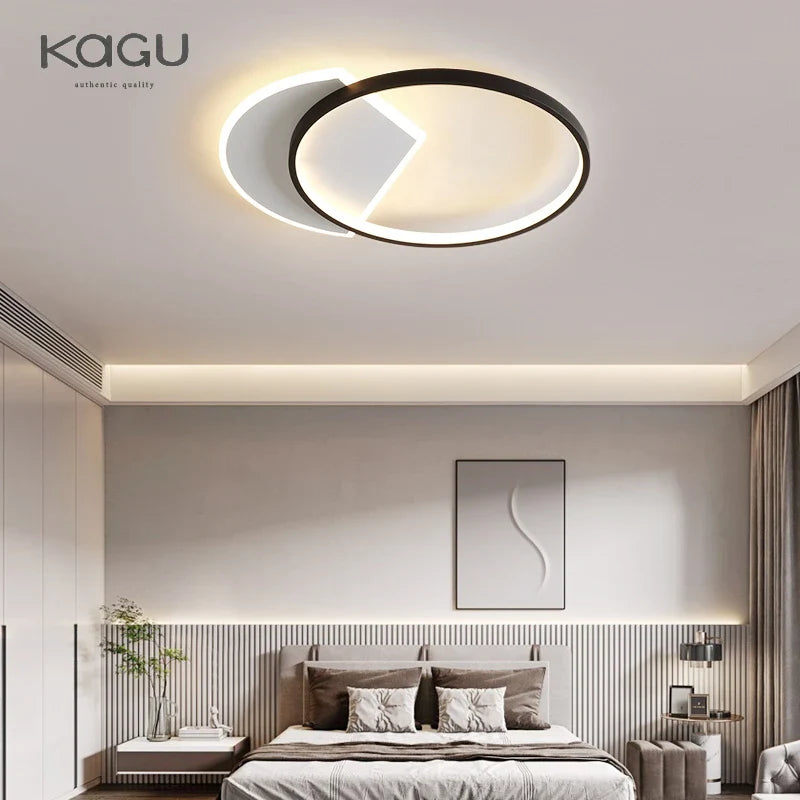 Afralia™ Modern LED Ceiling Lights Bedroom Study Living Room Indoor Round Square Lamp