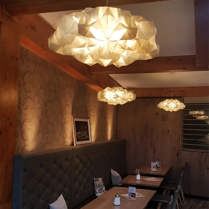 Afralia™ Clouds White Gold Pendant Light