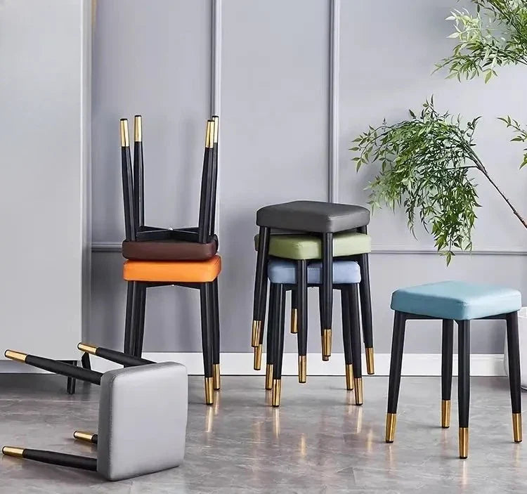 Afralia™ Low Square Stool Bench for Dining Kitchen Portable Table Furniture