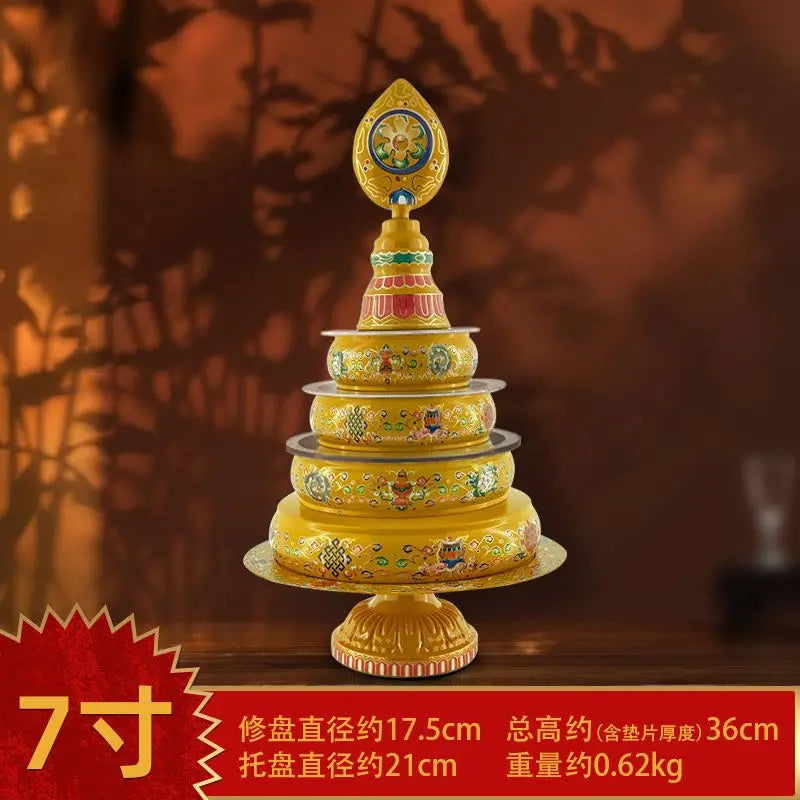 Afralia™ Cloisonné Manda Pan Eight Auspicious Tea Pan