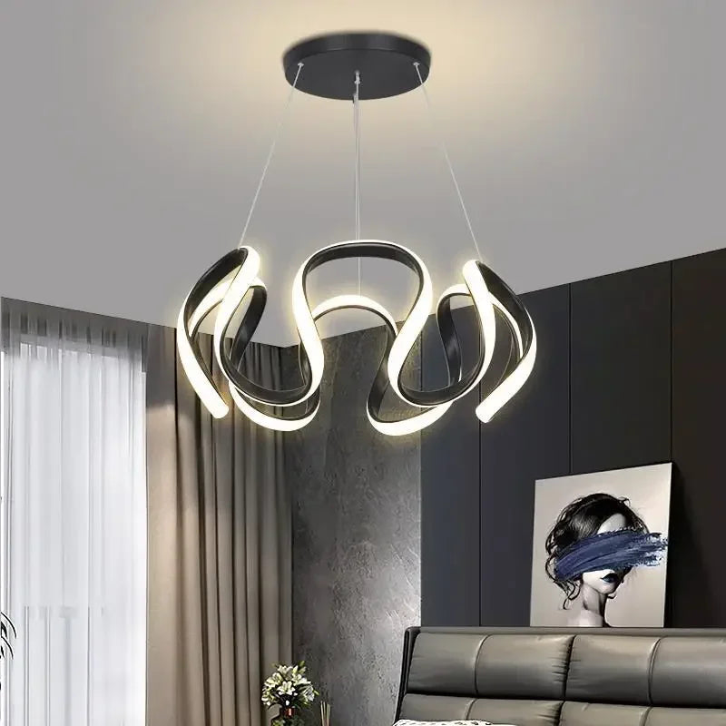 Afralia™ Star Sky Nordic LED Pendant Chandelier - Dimmable Suspension Lamp for Home and Restaurant