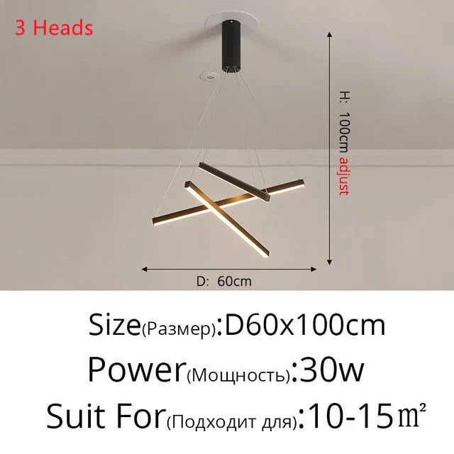 Afralia™ Aluminum Ceiling Chandelier with Changeable LED Shape for Stairway and Living Room