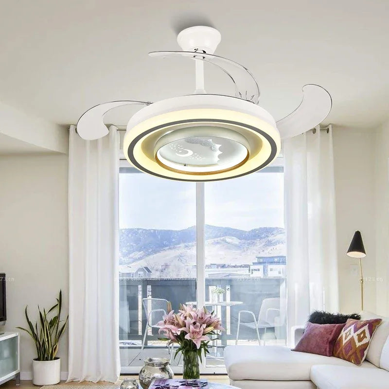 Afralia™ Smart Ceiling Fan Light Remote Control Slient Design