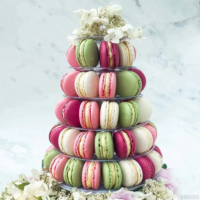 Afralia™ 6/4 Tier Macaron Tower Stand Cake Display for Wedding Birthday Baby Shower