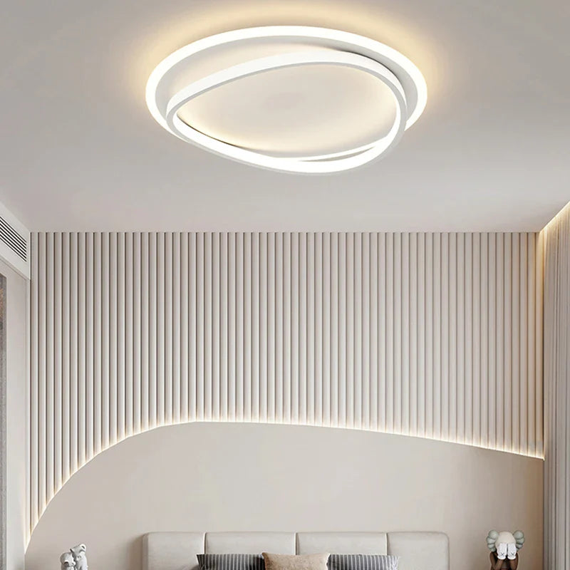 Afralia™ Geometric Square LED Ceiling Light with Remote Control for Study Living Room Bedroom