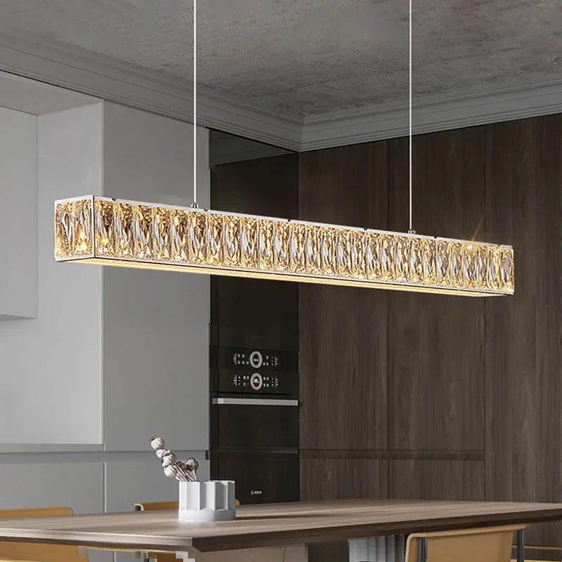 Afralia™ Crystal Chandelier LED Golden Modern Luxury Ceiling Home Interior Shop