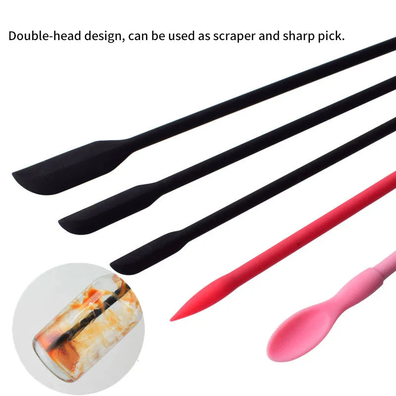 Afralia™ Mini Silicone Spatula Set - Double-headed Jam Scraper & Cream Spoon