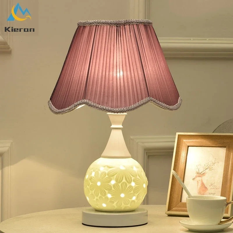 Afralia™ Ceramic LED Desk Lamp Bedroom Study Living Room Decor Art Floor Lamp