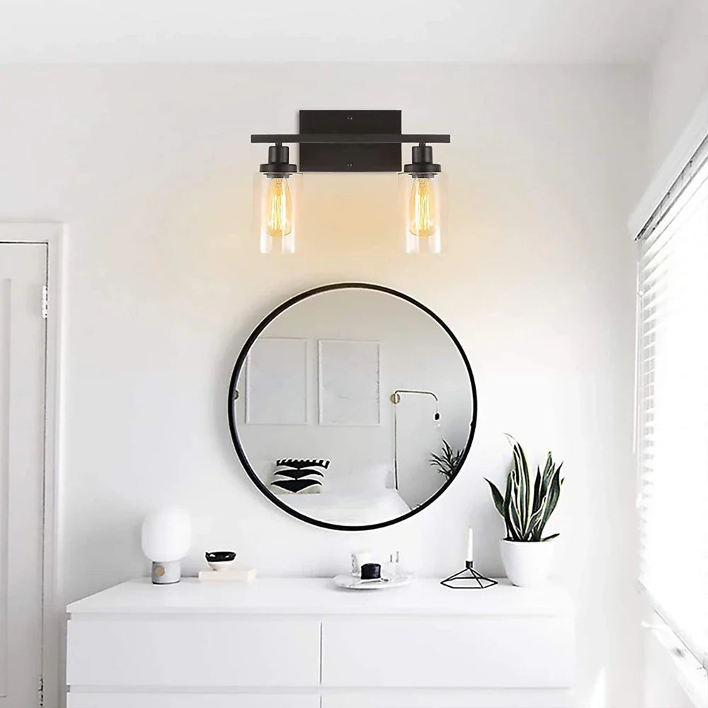 Afralia™ Glass Wall Lamp: Nordic Industrial LED Sconce for Living Bedroom, Kitchen, Dining - Modern Indoor Lighting