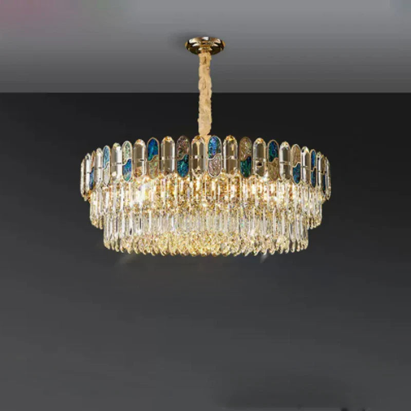 Afralia™ Crystal Chandelier LED Lighting for Living Room