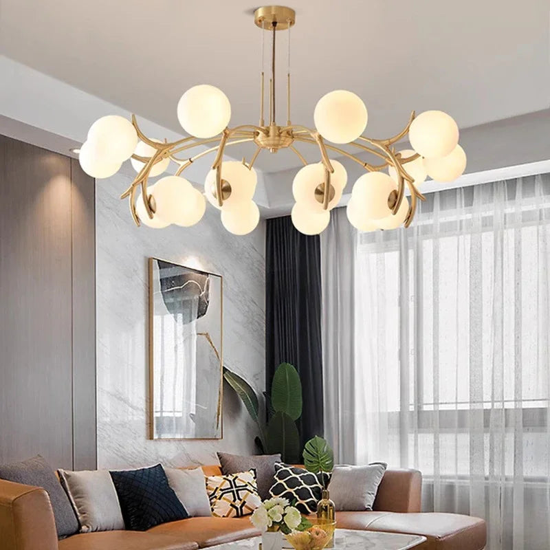 Afralia™ LED Chandelier Pendant Lamp for Living Room Bedroom Dining Room Lighting