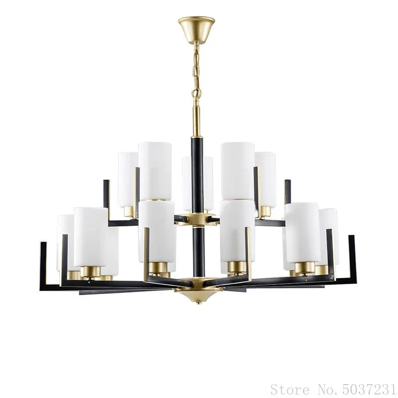 Afralia™ Zen LED Chandelier Iron Lamp for Modern Living Room Bedroom Dining Room