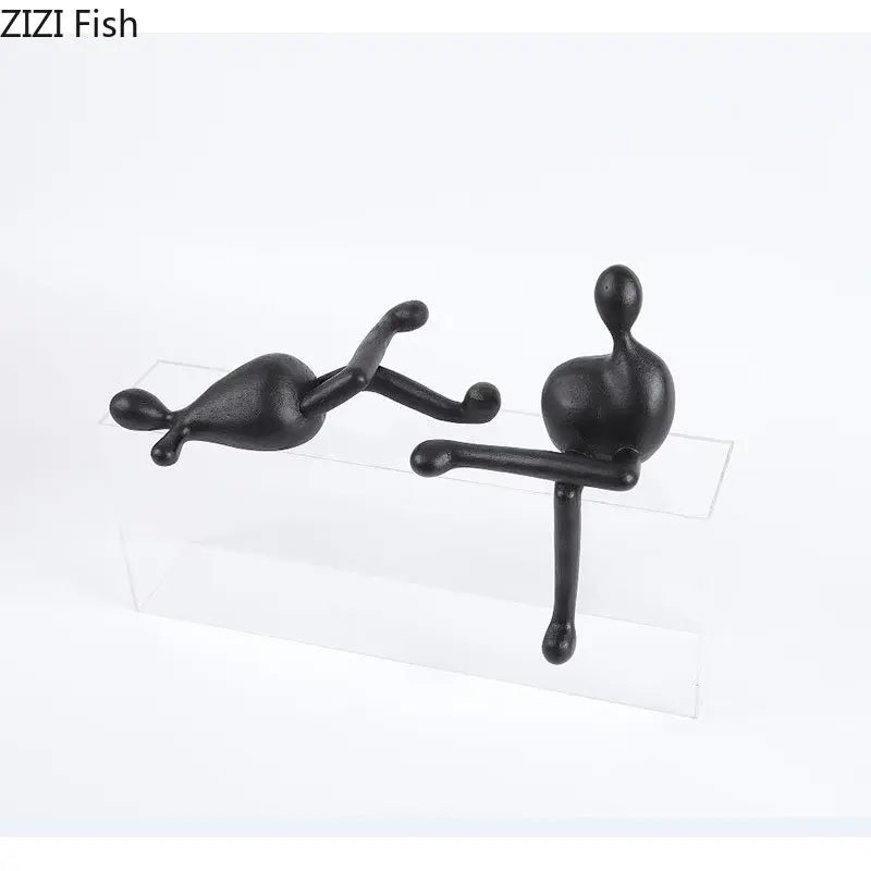 Afralia™ Abstract Characters Resin Sculpture Desk Decoration Modern Home Decor Figure Statue