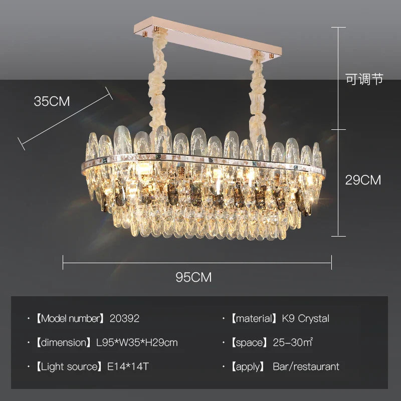 Afralia™ Crystal Chandelier Light: Modern LED Living Room Dining Bedroom Luxury