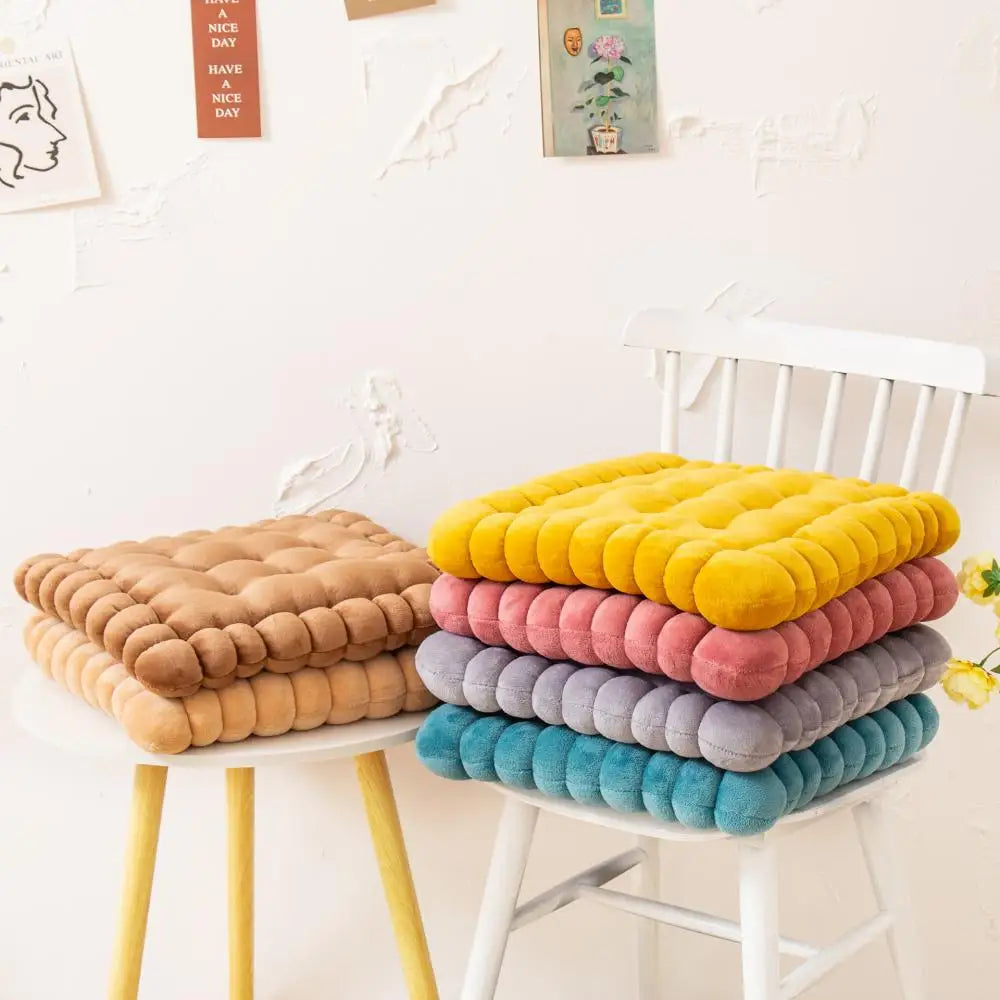 Afralia™ Cookie Biscuit Cushion Soft Square Pillow for Living Room Chair Decor