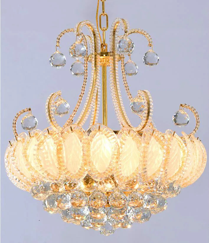 Afralia™ Crystal Chandelier LED Ceiling Lighting for Living Room Bedroom Kitchen Hallway