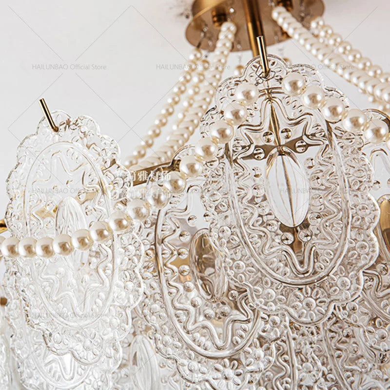 Afralia™ Cream Crystal Chandelier: French Light Luxury for Living Room, Bedroom, Dining Room